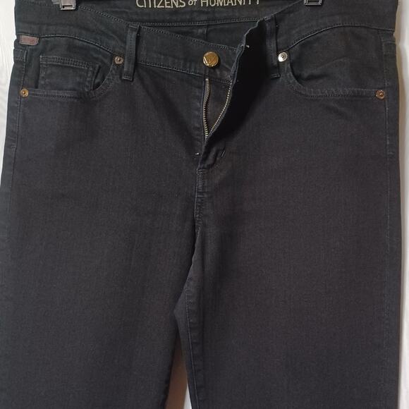CITIZENS OF HUMANITY Black Elson Medium Rise Straight Leg Jeans. Size 29 - Picture 5 of 16